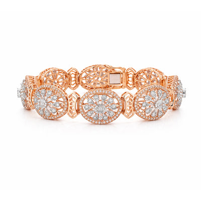 14K/18K Lab Grown Diamond Tennis Bracelet – Round Cut, 3.6 Ct tw, VVS/E, IGI Certified, BIS Hallmark Gold