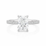 14K/18K Lab Grown Diamond Emerald Cut Ring for Women