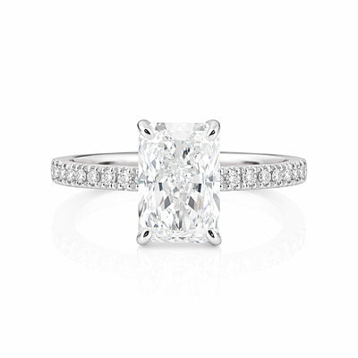 14K/18K Lab Grown 4.54 Ct Emerald Solitaire Diamond Ring, VVS/E, IGI Certified