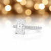 14K/18K Lab Grown Diamond Emerald Cut Ring for Women