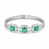 14K/18K Lab Grown Emerald Bracelet – Round Cut, 17.47ct, BIS Hallmark Gold