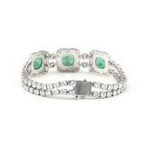 14K/18K Lab Grown Emerald Bracelet – Round Cut, 17.47ct, BIS Hallmark Gold