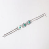 14K/18K Lab Grown Emerald Bracelet – Round Cut, 17.47ct, BIS Hallmark Gold