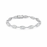 18K Lab Grown Diamond Tennis Bracelet – Round Cut, 12.4ct, BIS Hallmark Gold