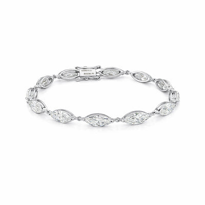 18K Lab Grown Diamond Tennis Bracelet – Round Cut, 12.4 Ct tw, VVS/E, IGI Certified, BIS Hallmark Gold