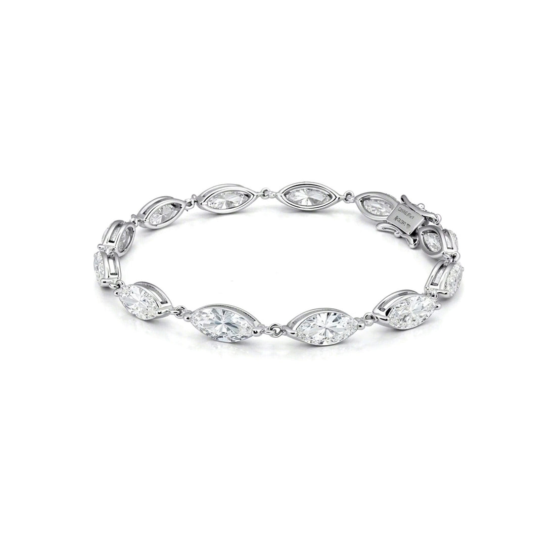 18K Lab Grown Diamond Tennis Bracelet – Round Cut, 12.4ct, BIS Hallmark Gold