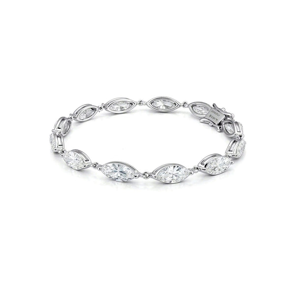 18K Lab Grown Diamond Tennis Bracelet – Round Cut, 12.4ct, BIS Hallmark Gold