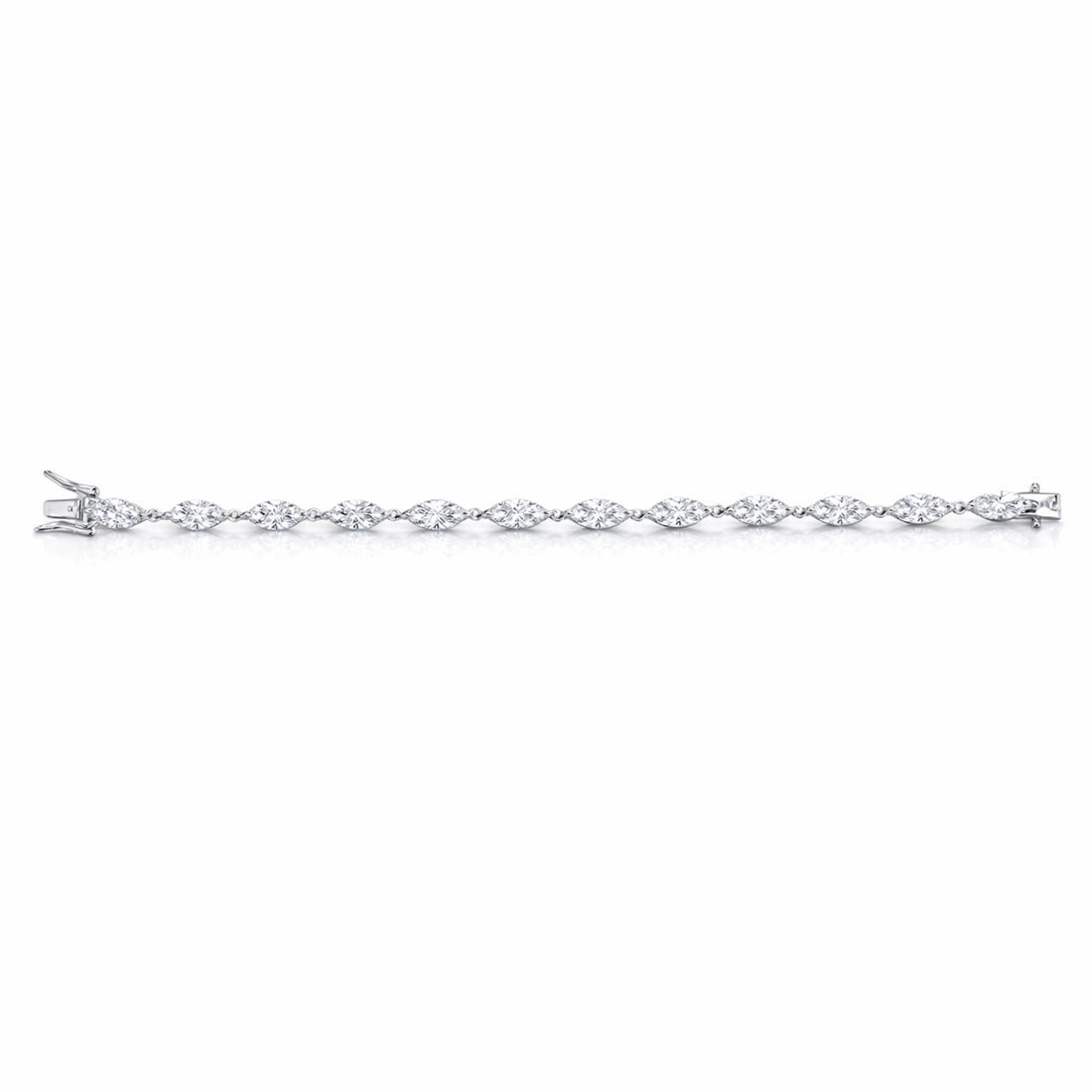 18K Lab Grown Diamond Tennis Bracelet – Round Cut, 12.4ct, BIS Hallmark Gold