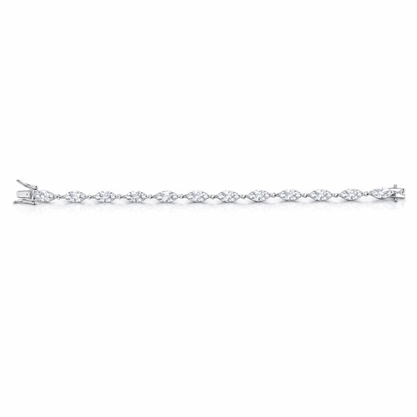 18K Lab Grown Diamond Tennis Bracelet – Round Cut, 12.4ct, BIS Hallmark Gold