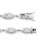 18K Lab Grown Diamond Tennis Bracelet – Round Cut, 12.4ct, BIS Hallmark Gold