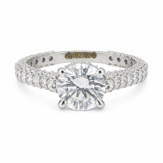 14K/18K Lab Grown Diamond Round Cut Ring for Women