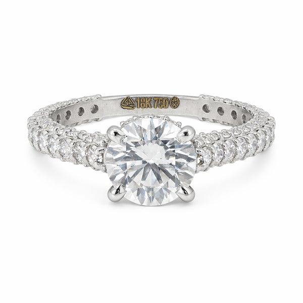 14K/18K Lab Grown Diamond Round Cut Ring for Women