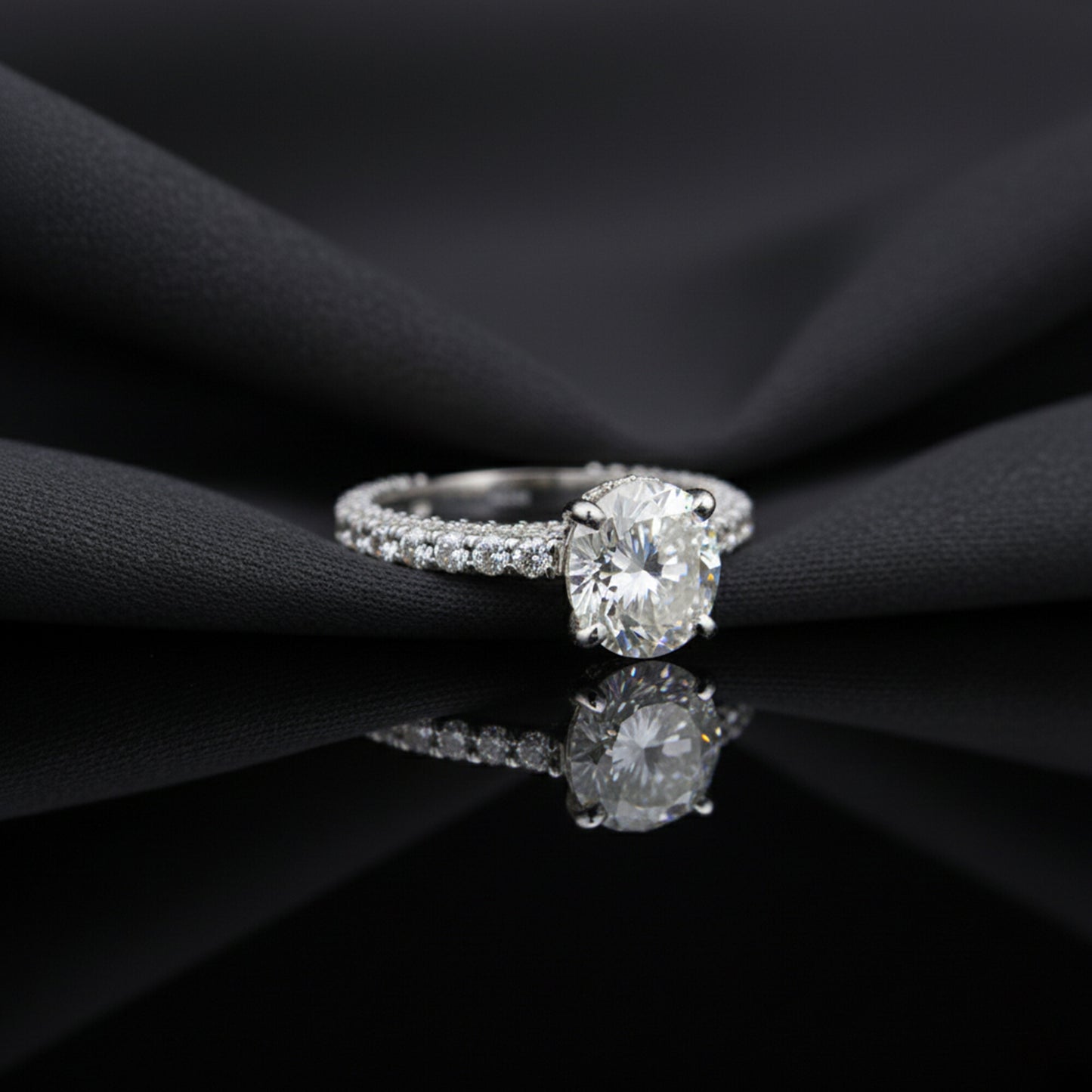 14K/18K Lab Grown Diamond Round Cut Ring for Women