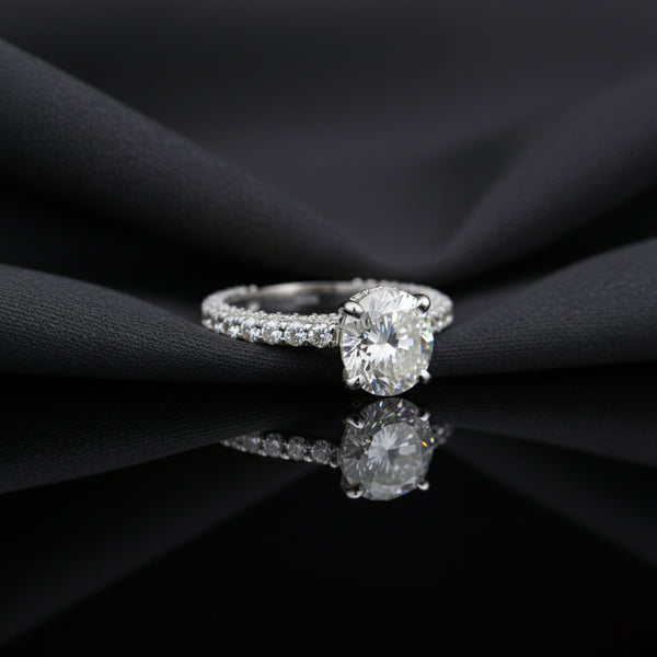 14K/18K Lab Grown Diamond Round Cut Ring for Women
