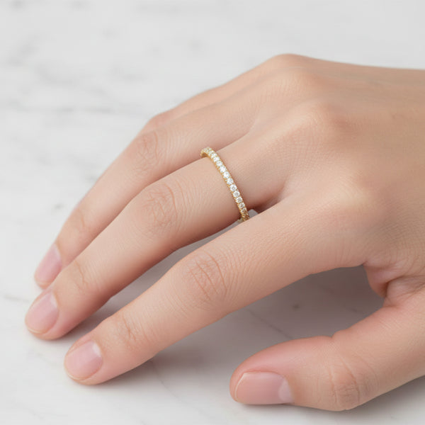 14K/18K Lab Grown Diamond Round Cut Ring for Women