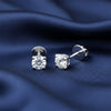 14K/18K Lab-Grown Diamond Solitaire Round Stud Earrings