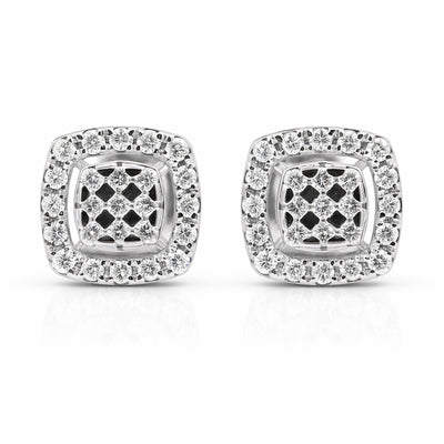 14K/18K Lab-Grown Diamond Pave Round Stud Earrings, 0.68 Ct tw VVS/E, IGI Certified