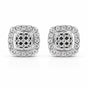 14K/18K Lab-Grown Diamond Pave Round Stud Earrings