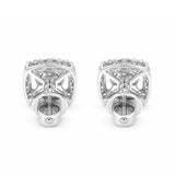 14K/18K Lab-Grown Diamond Pave Round Stud Earrings