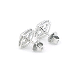 14K/18K Lab-Grown Diamond Pave Round Stud Earrings
