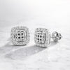 14K/18K Lab-Grown Diamond Pave Round Stud Earrings