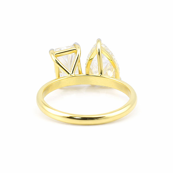 14K/18K Lab Grown Diamond Emerald Cut Ring for Women