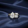 14K/18K Lab Grown Diamond Emerald Cut Ring for Women