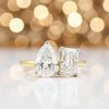 14K/18K Lab Grown Diamond Emerald Cut Ring for Women