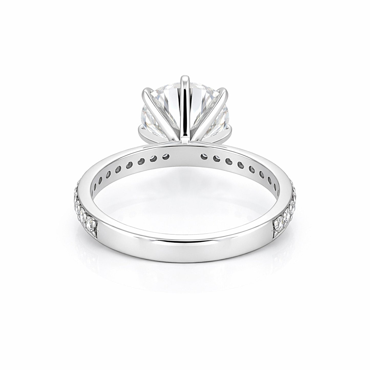 14K/18K Lab Grown Diamond Round Cut Ring for Women