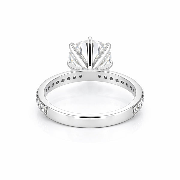 14K/18K Lab Grown Diamond Round Cut Ring for Women