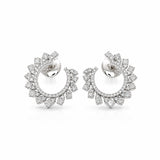 18K Lab-Grown Diamond Round Drop Earrings