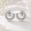 18K Lab-Grown Diamond Round Drop Earrings