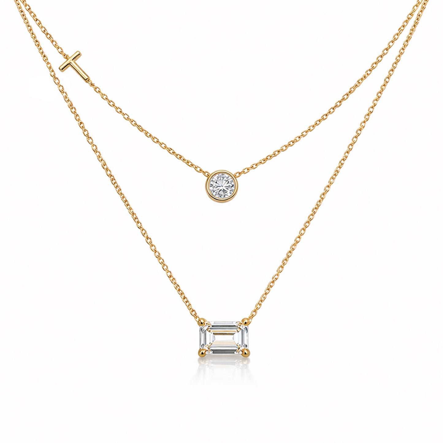 14K/18K Lab Grown Diamond Mixed-Cut Pendant Necklace