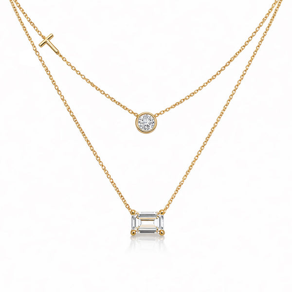 14K/18K Lab Grown Diamond Mixed-Cut Pendant Necklace
