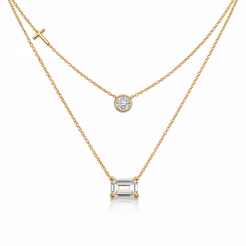 14K/18K Lab Grown Diamond Mixed-Cut Pendant Necklace