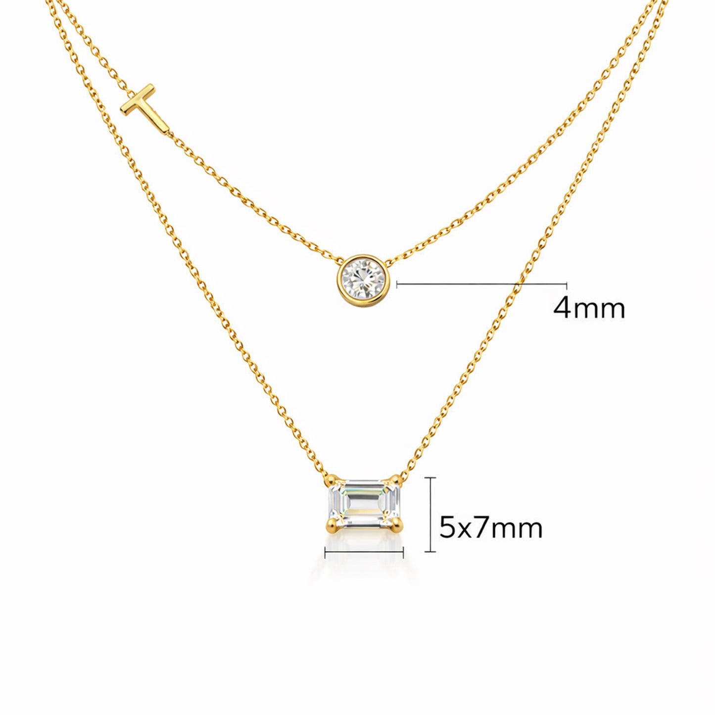 14K/18K Lab Grown Diamond Mixed-Cut Pendant Necklace