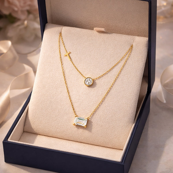 14K/18K Lab Grown Diamond Mixed-Cut Pendant Necklace