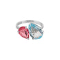 14K/18K Lab Grown Topaz Pear Cut Ring with Diamond Accents - BIS Hallmarked Gold