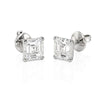 14K/18K Lab Grown Diamond Asscher Cut Stud Earrings