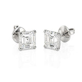 14K/18K Lab Grown Diamond Asscher Cut Stud Earrings