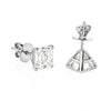 14K/18K Lab Grown Diamond Asscher Cut Stud Earrings