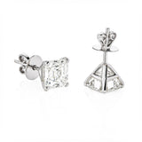 14K/18K Lab Grown Diamond Asscher Cut Stud Earrings