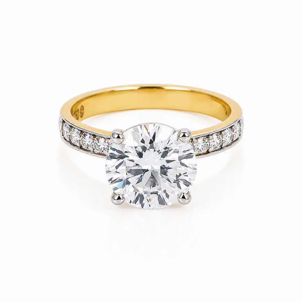 18K Lab Grown Diamond Round-Cut Halo Ring