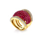 14K Lab Grown Diamond Round-Cut Grand Pave Cluster Ring