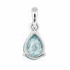 10K/14K Lab Grown Blue Diamond Pear-Cut Pendant Necklace