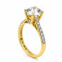 14K Lab Grown Diamond Round-Cut Halo Ring