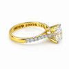 14K Lab Grown Diamond Round-Cut Halo Ring