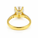 14K Lab Grown Diamond Round-Cut Halo Ring
