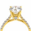 14K Lab Grown Diamond Round-Cut Halo Ring