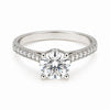 14K Lab Grown Diamond Round-Cut Halo Ring